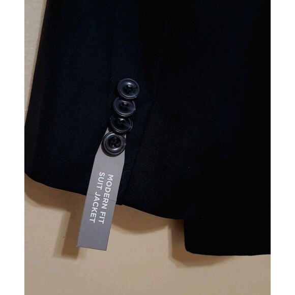 Michael Kors Blazer Jacket Black 50 R New Solid Classic Professional- Modern Fit - Picture 10 of 10